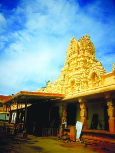 Melkote. Chaulanarayana Temple below the hill city kemp