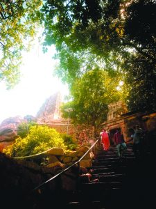 Melkote. Hilltop Yoga Narasimha Temple city kemp